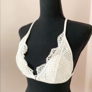 White lace bralette